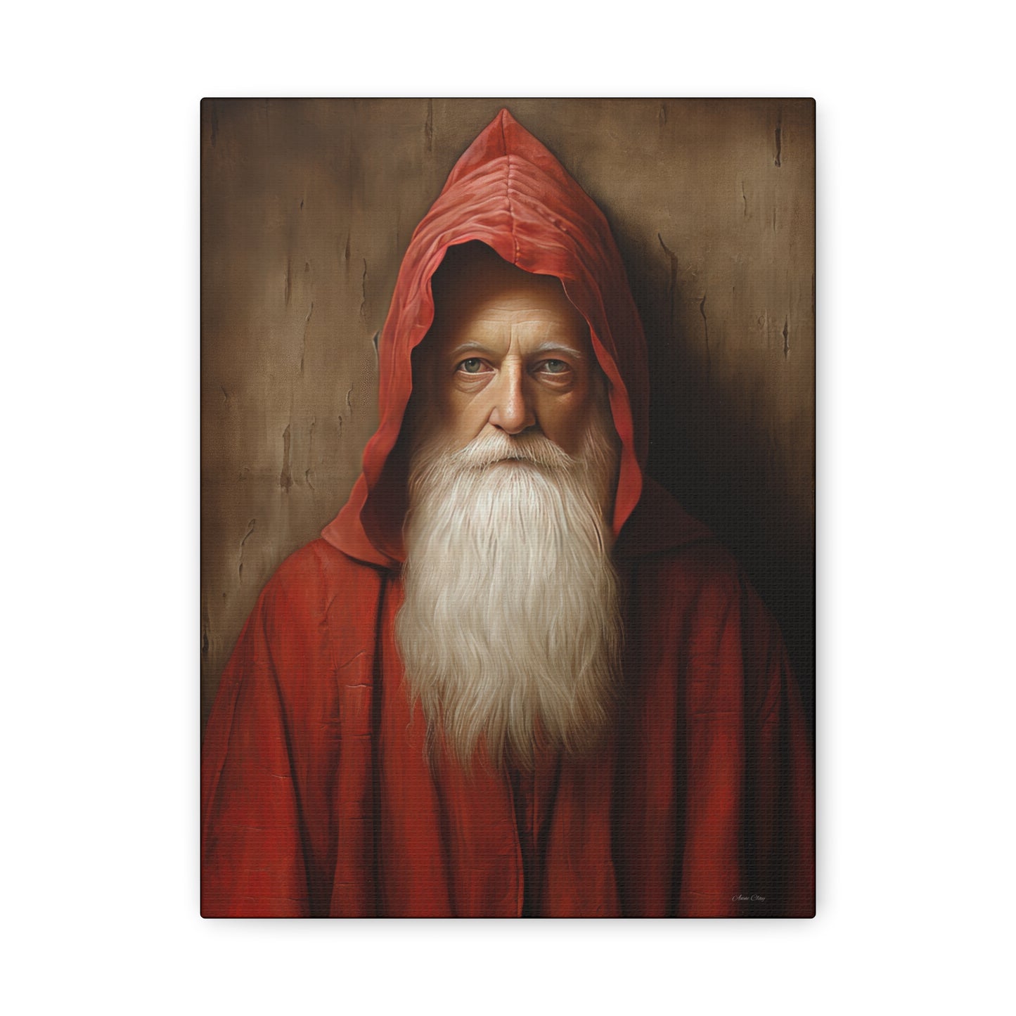 WS Mysterious Santa Matte Canvas, Stretched, 1.25"