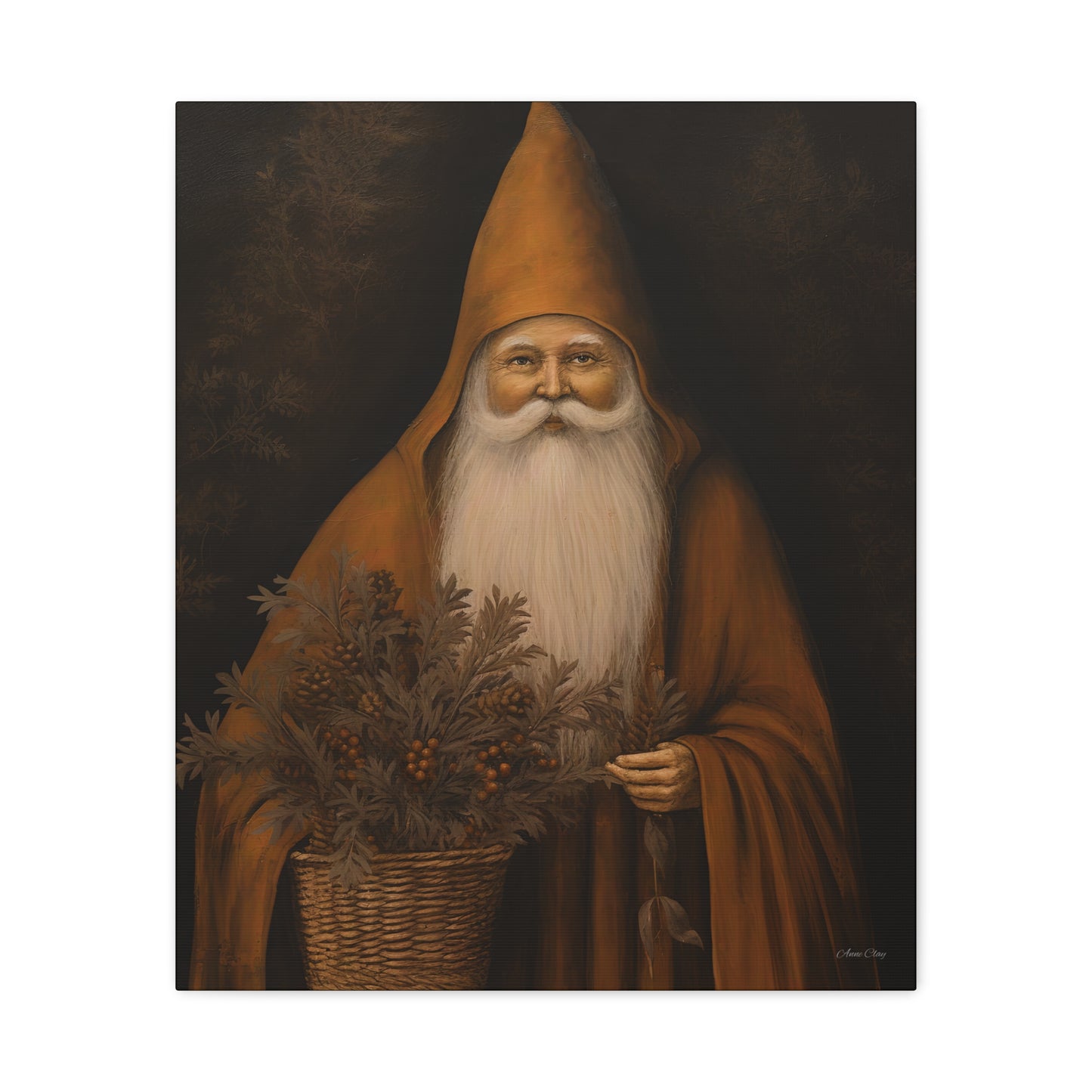 Perfect Prim Santa Matte Canvas, Stretched, 1.25"