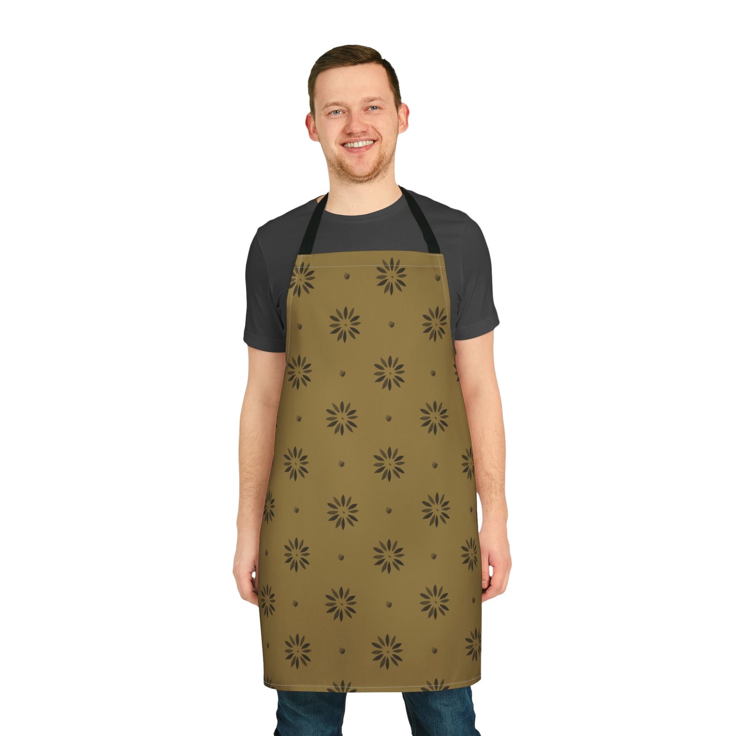 Black and Gold Stencil Apron
