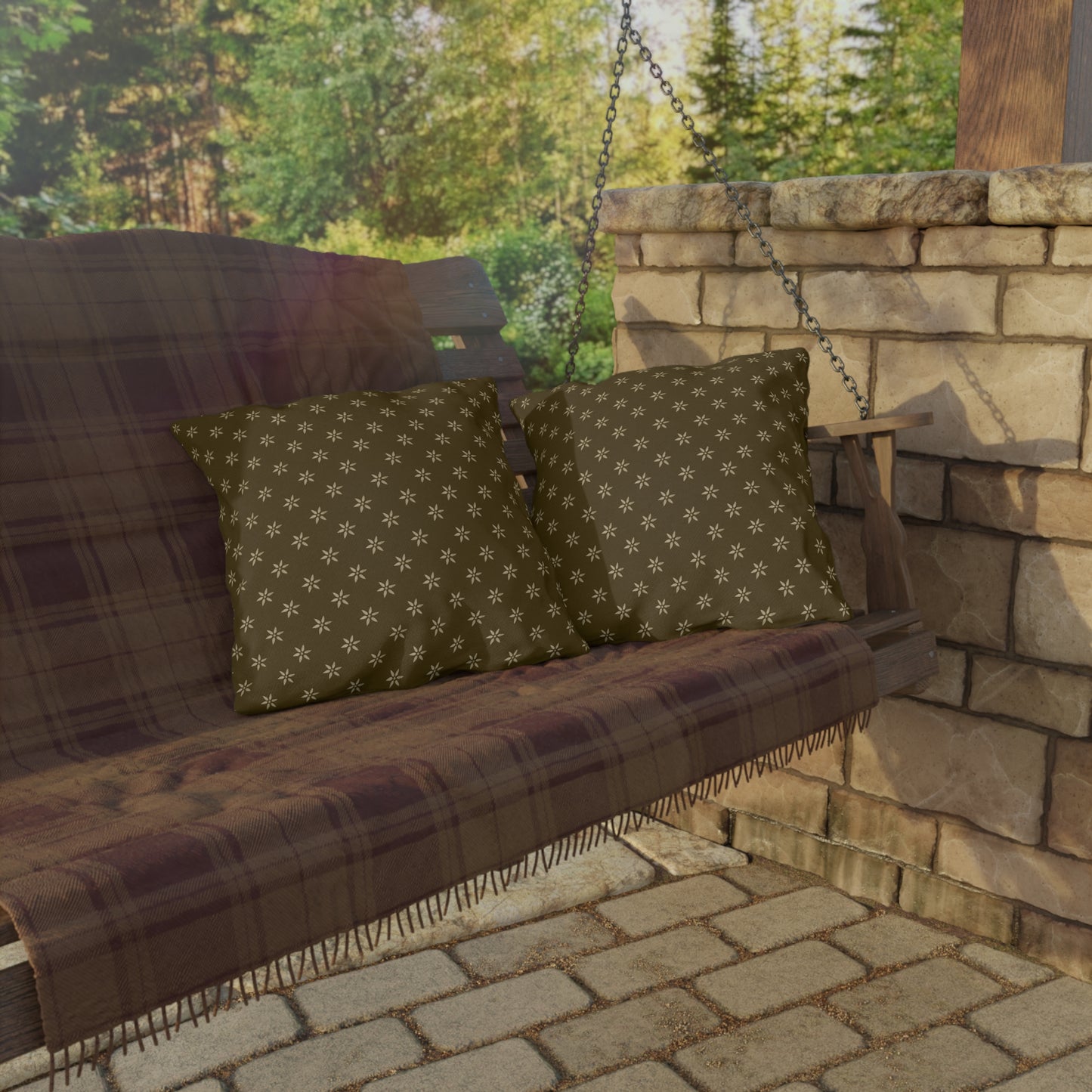 Cozy Outdoor Pillows with Floral Pattern - Perfect for Patios & Picnics