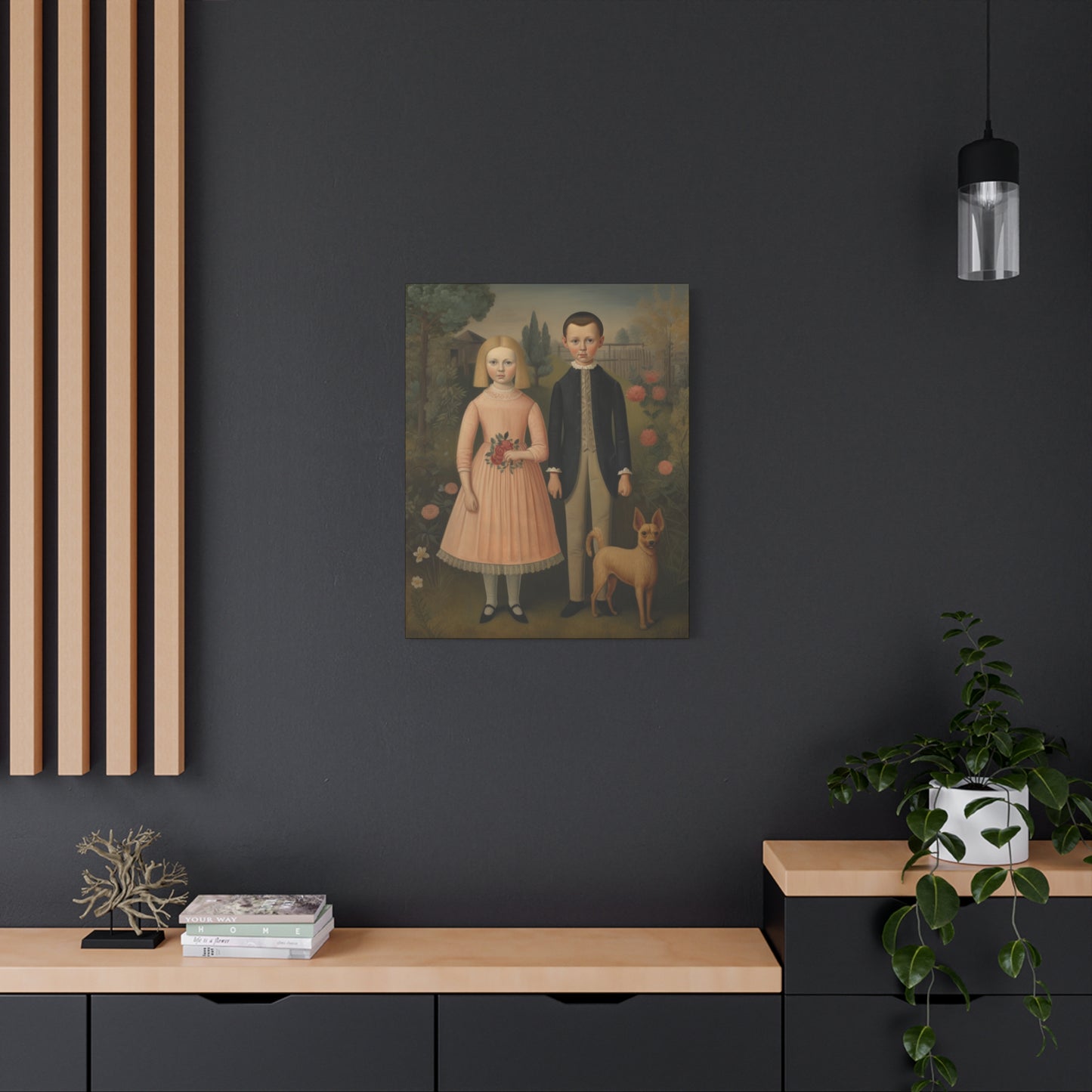 Whimsical Vintage Art Print - Matte Stretched Canvas Wall Decor