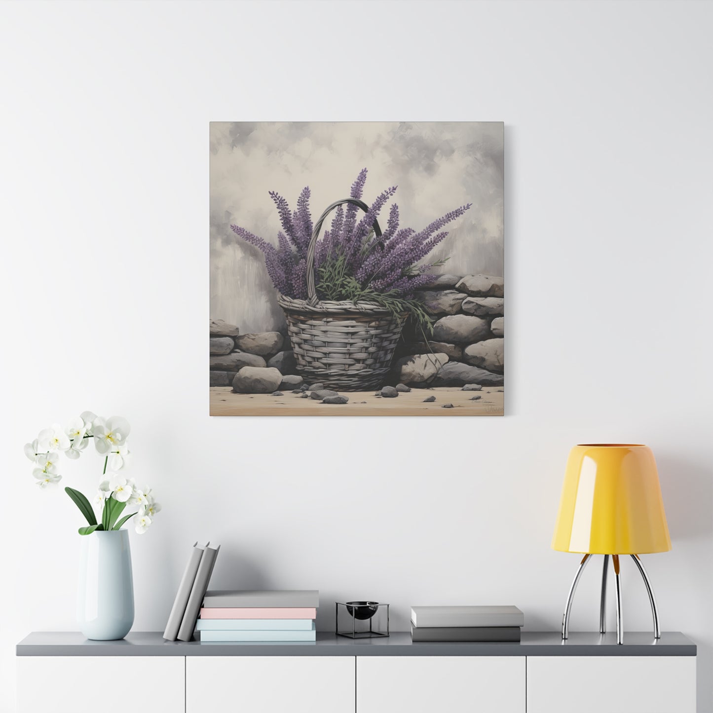 Lavender Stones Matte Canvas, Stretched, 1.25"