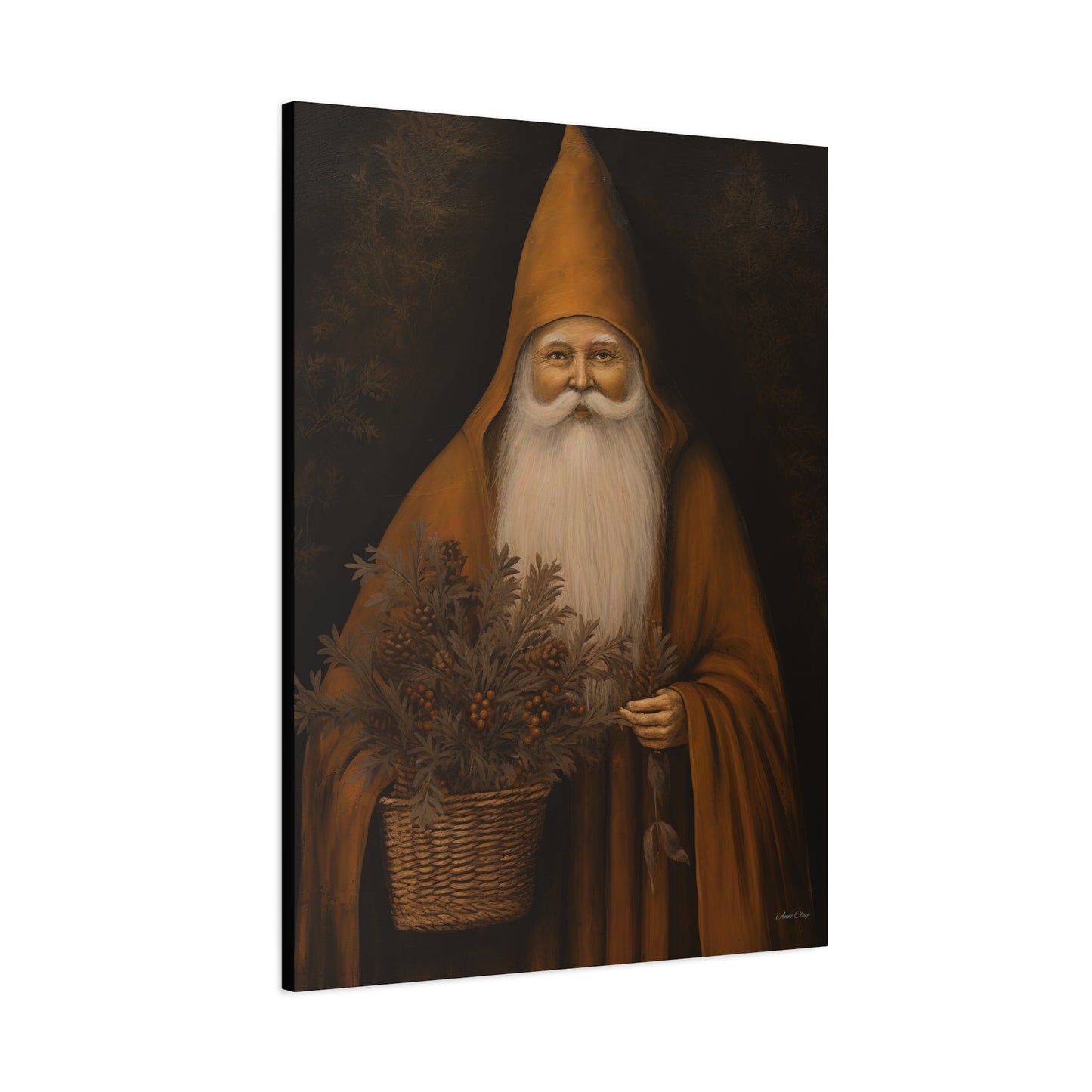 Perfect Prim Santa Matte Canvas, Stretched, 1.25"