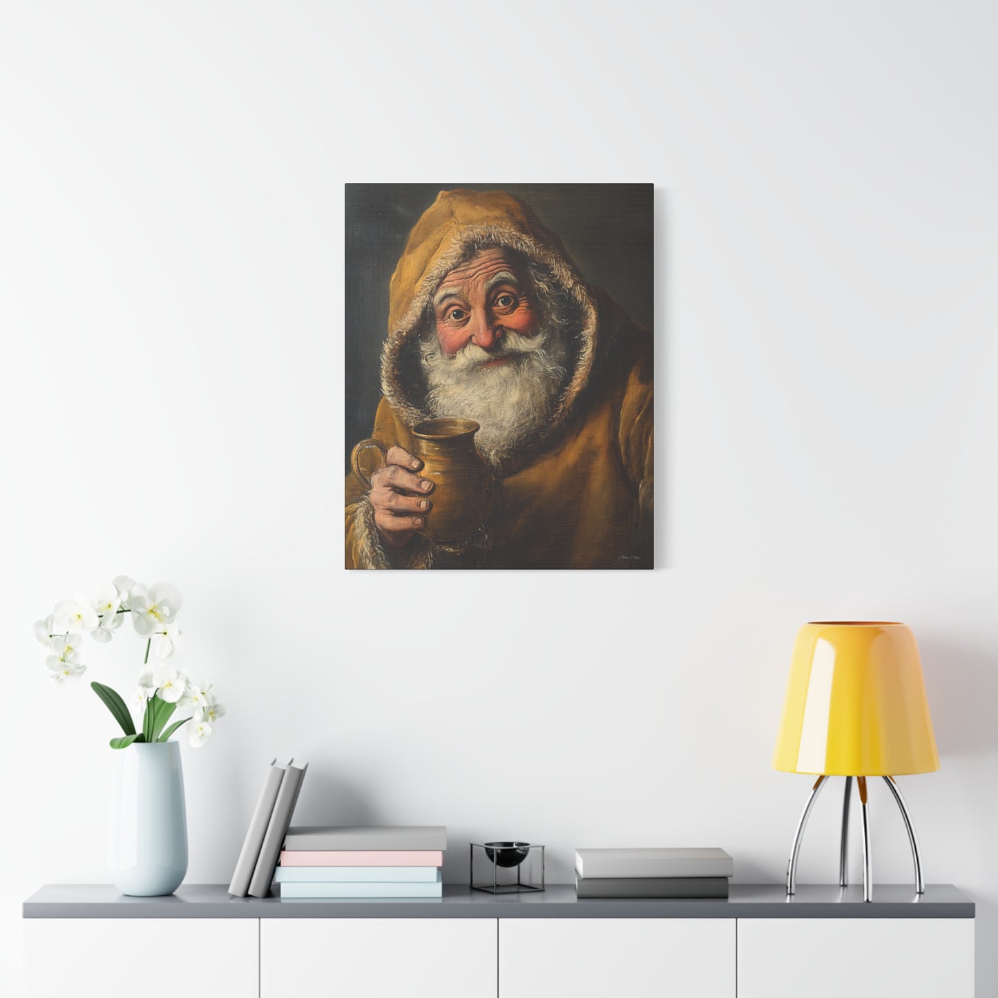 Tavern Santa Matte Canvas, Stretched, 1.25"