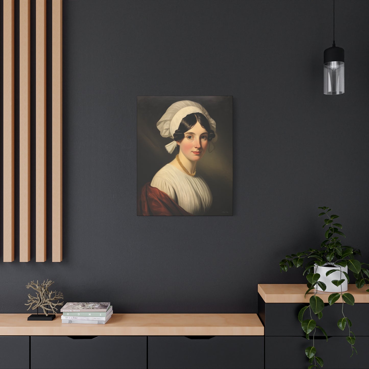 Miss Anne Early American Vintage Portrait Canvas Wall Art - Elegant Home Decor