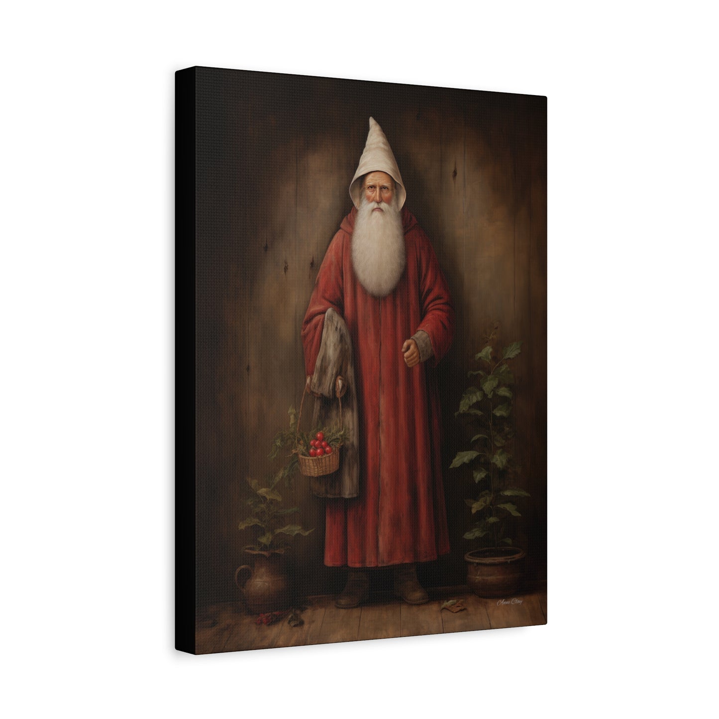 Botanical Santa Matte Canvas, Stretched, 1.25"