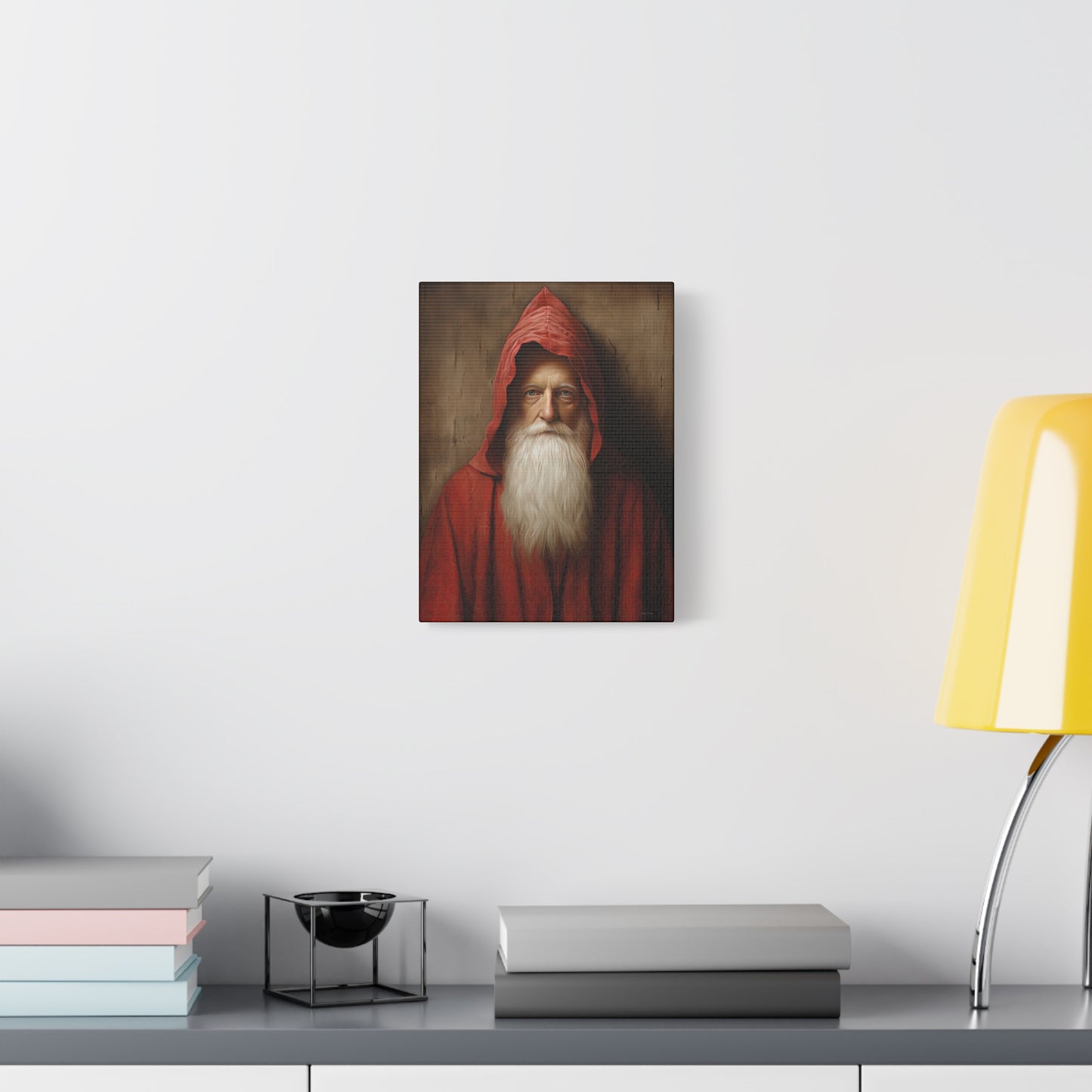 WS Mysterious Santa Matte Canvas, Stretched, 1.25"