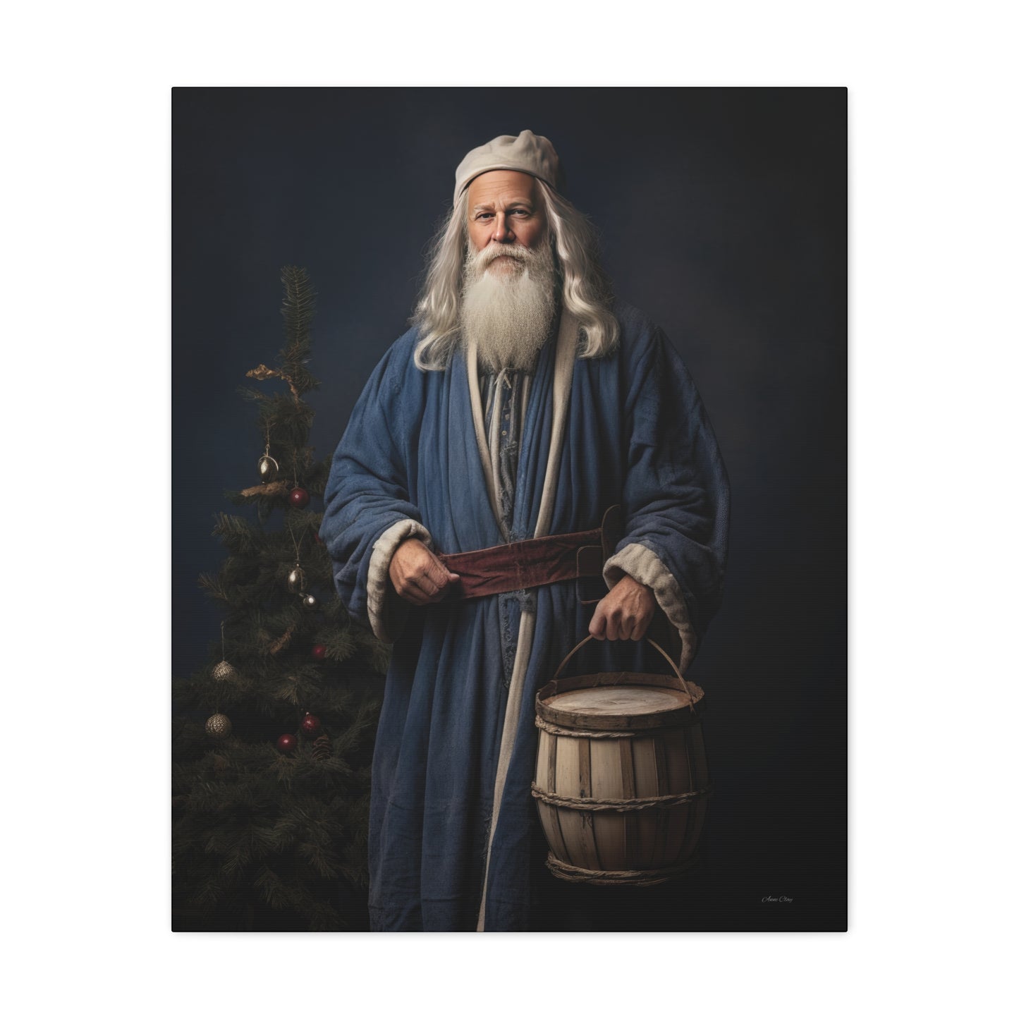 Colonial Everyday Santa Matte Canvas, Stretched, 1.25"