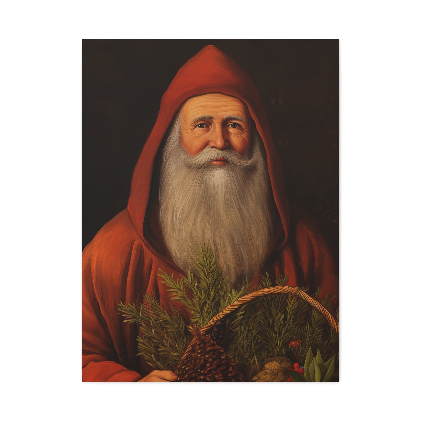 Sweet Red Santa Matte Canvas, Stretched, 1.25"
