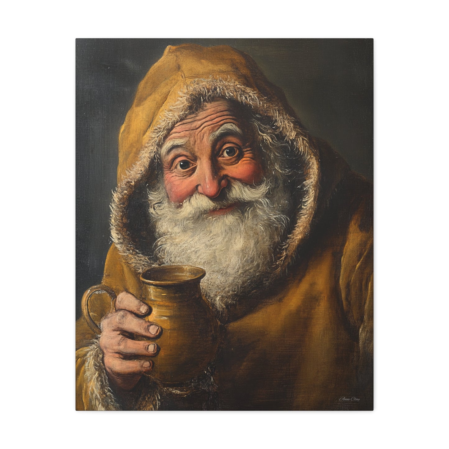 Tavern Santa Matte Canvas, Stretched, 1.25"