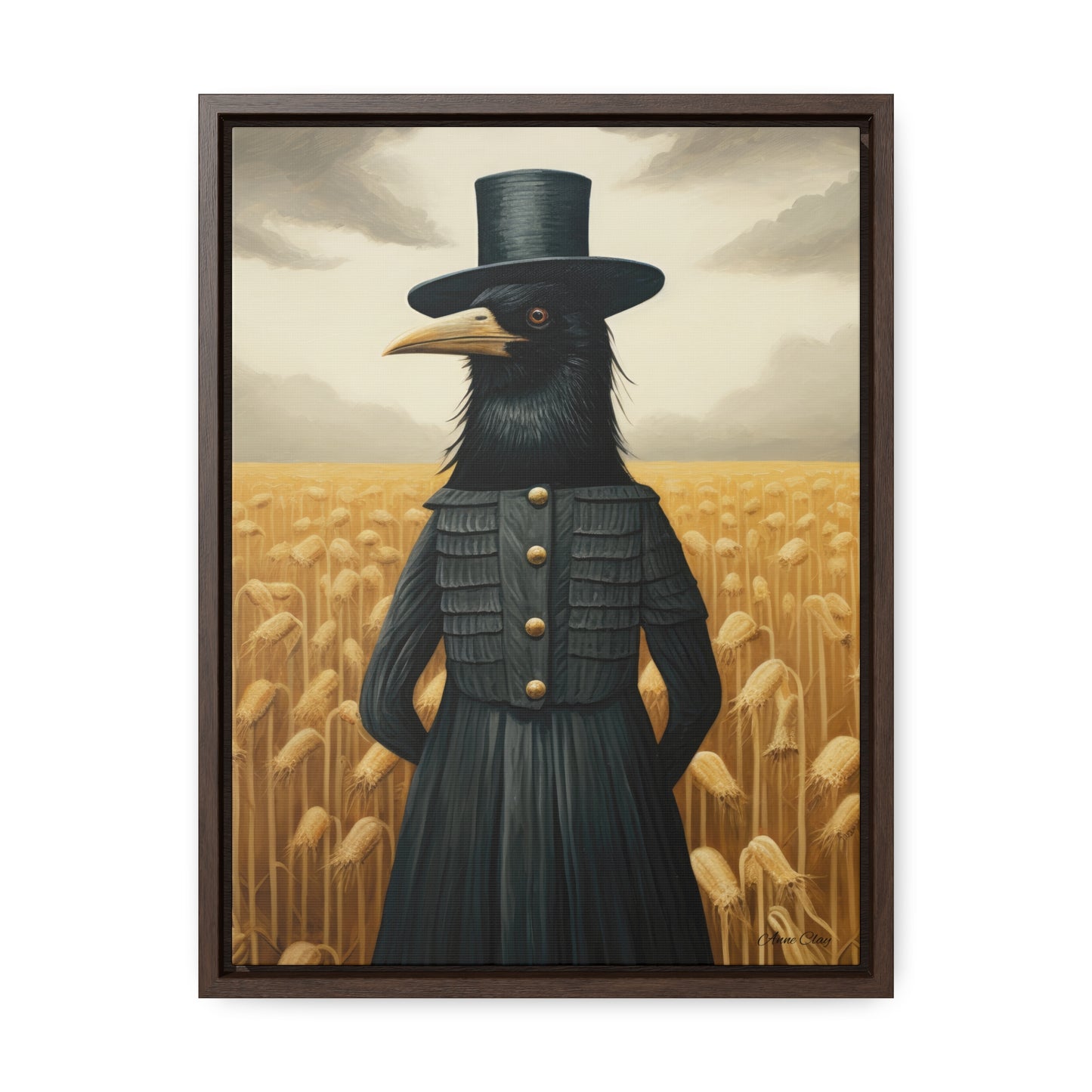 Framed Proper Crow Gallery Canvas Wraps, Vertical Frame