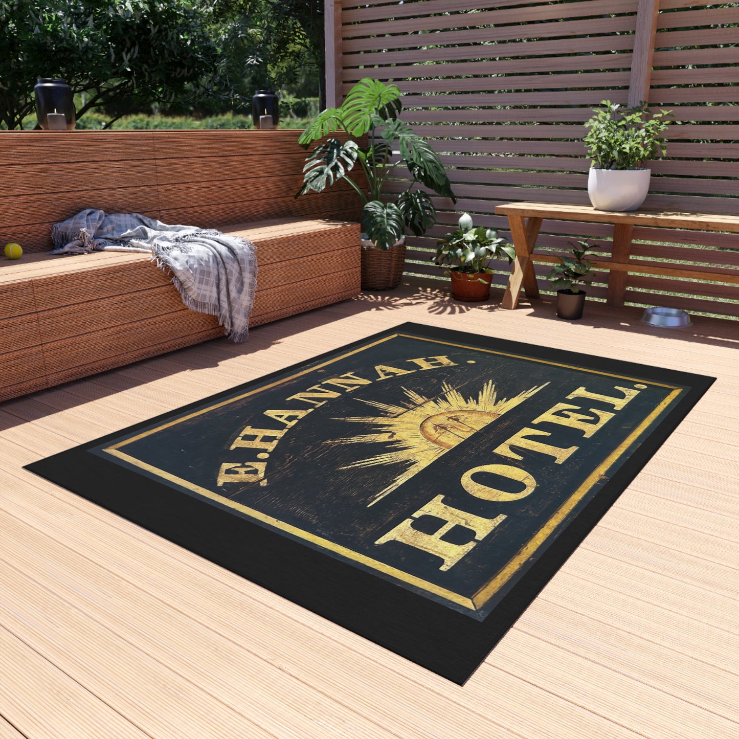 Vintage-Inspired Outdoor Rug - E. Hannah Hotel Design