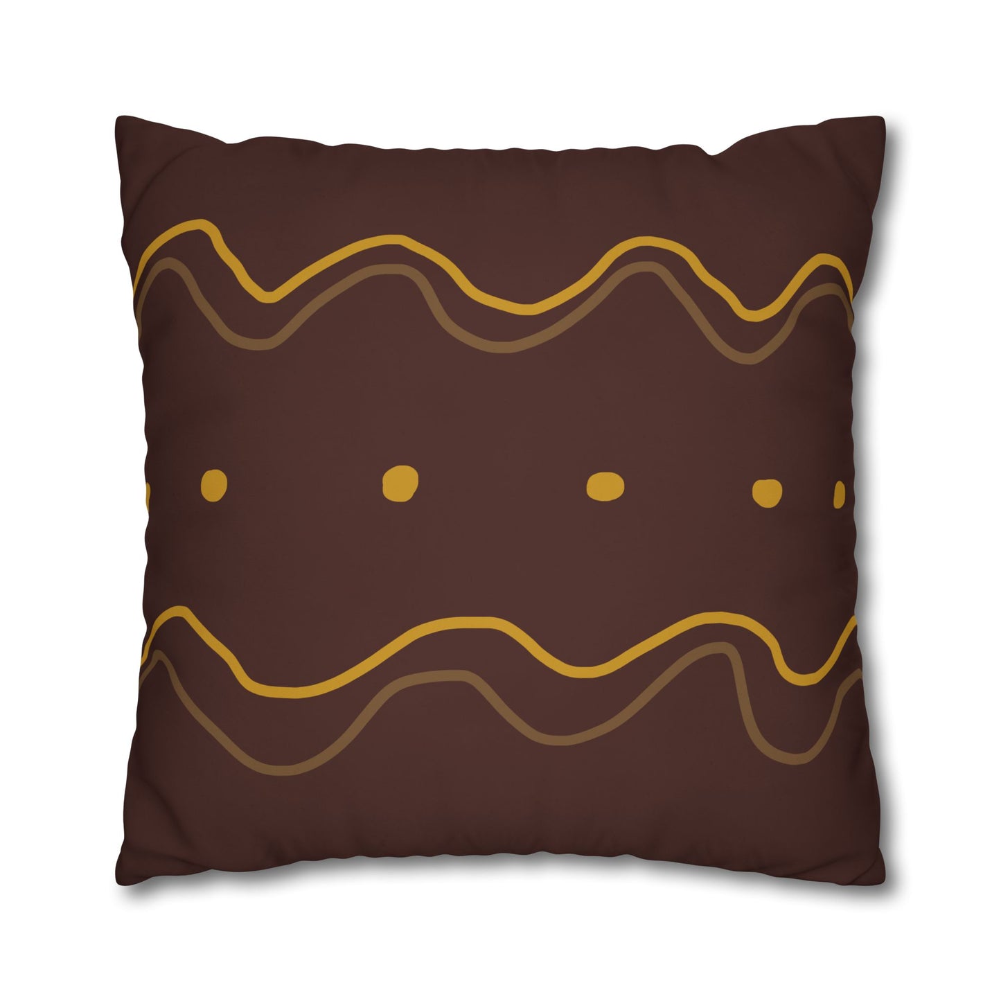 Redware Squiggles Square Poly Canvas Pillowcase