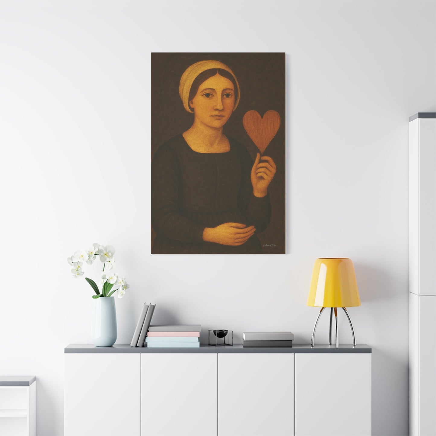 Heartwarming Stretched Canvas Wall Art, Vintage Decor, Gift for Home, Wall Tapestry, Heartfelt Art Piece, Unique Artwork