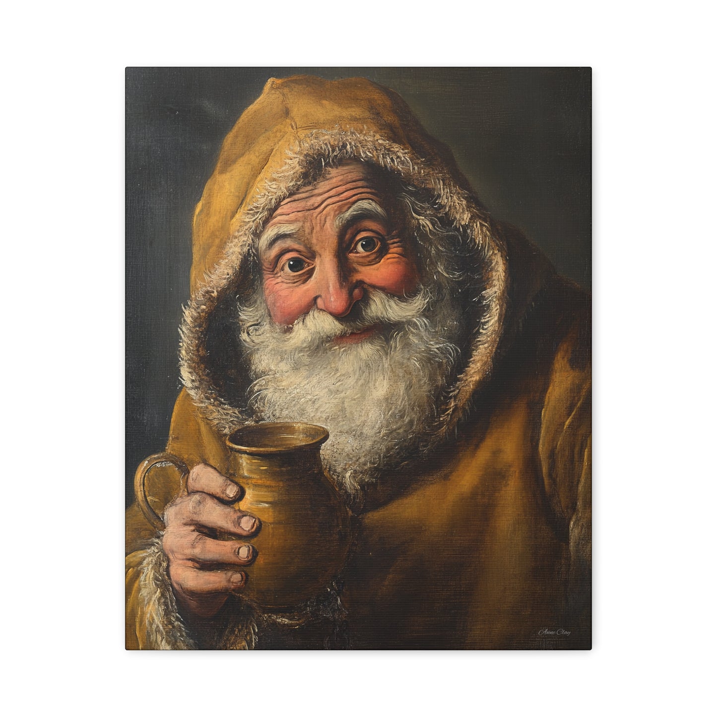 Tavern Santa Matte Canvas, Stretched, 1.25"