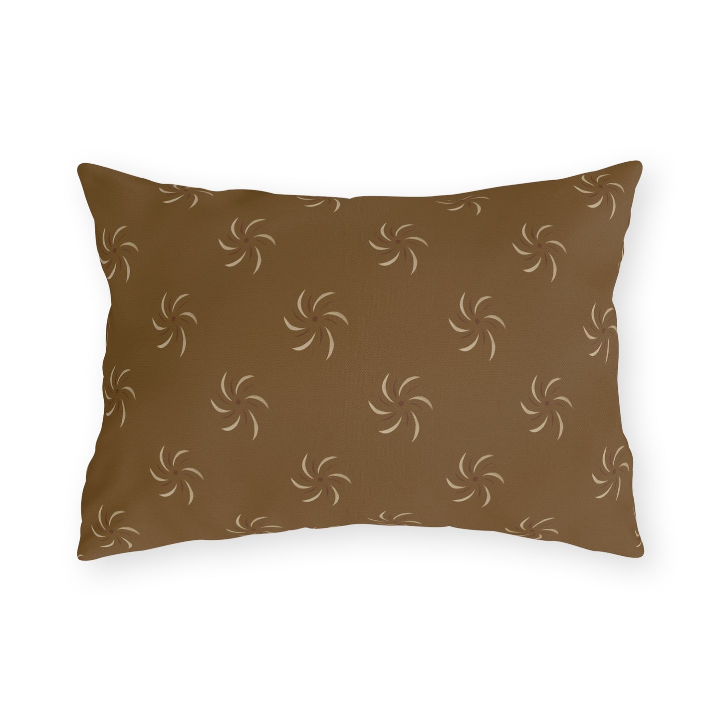 Boho Outdoor Throw Pillow - Earthy Twirl Design for Patio & Garden Decor