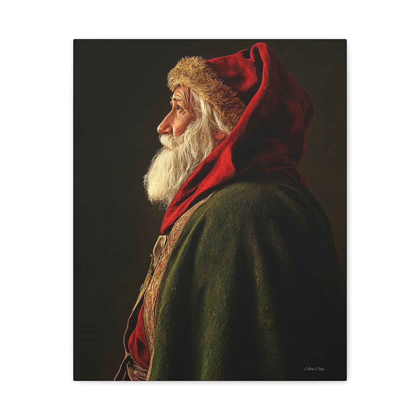 Spiritual Santa Matte Canvas, Stretched, 1.25"