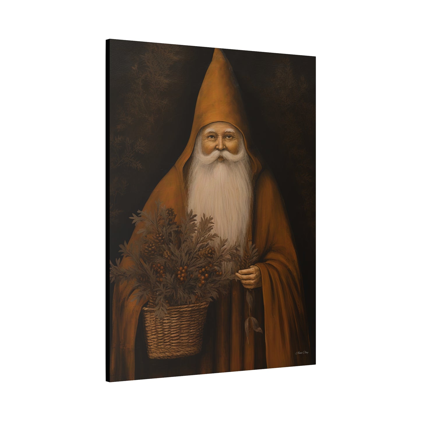 Perfect Prim Santa Matte Canvas, Stretched, 1.25"