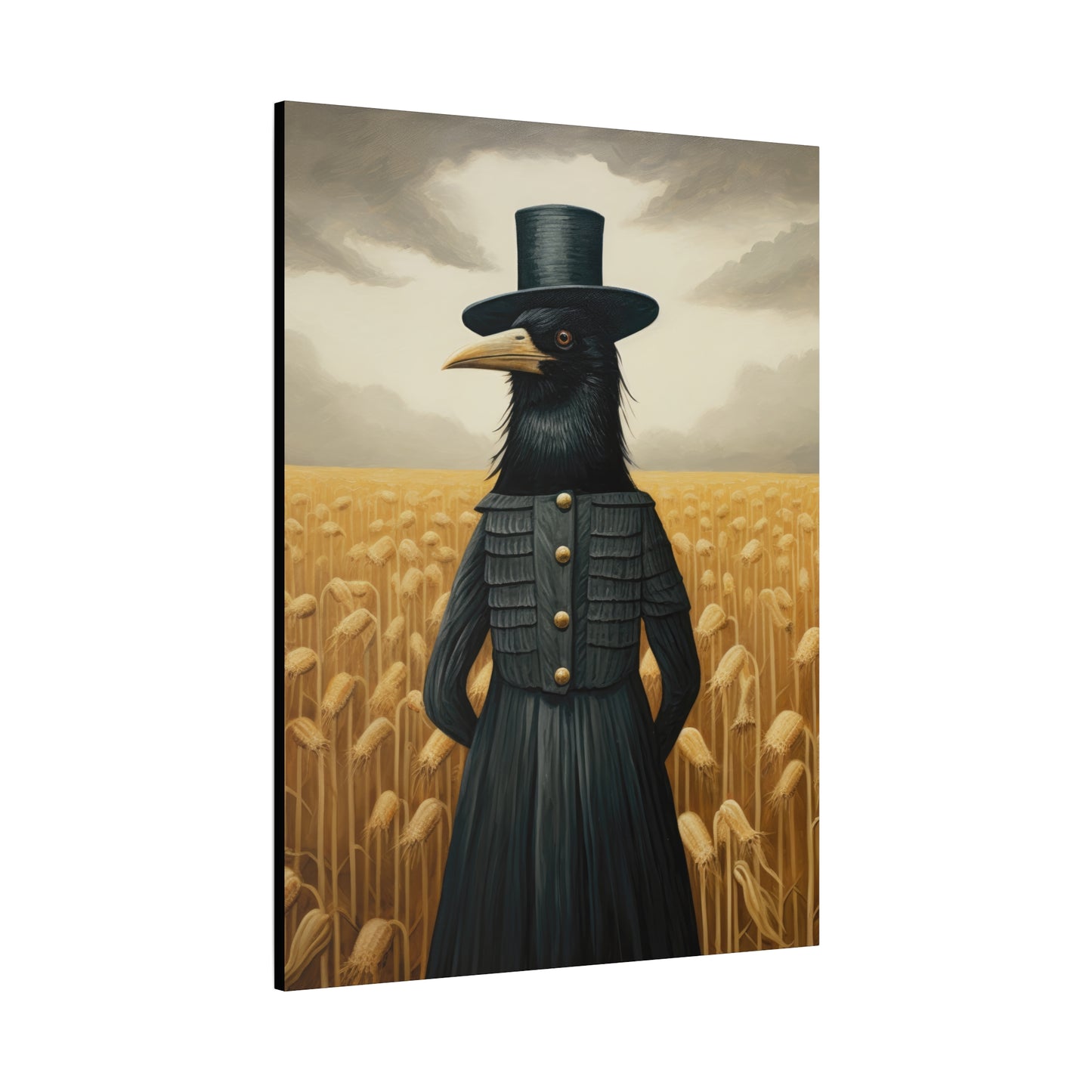 Proper Crow Mysterious Crow Art Canvas - Stretched Matte Wall Decor