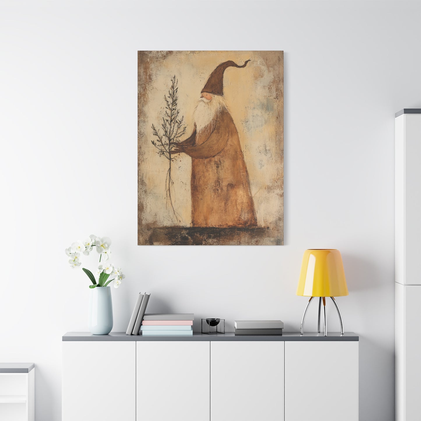 Grungy Earth Santa Matte Canvas, Stretched, 1.25"