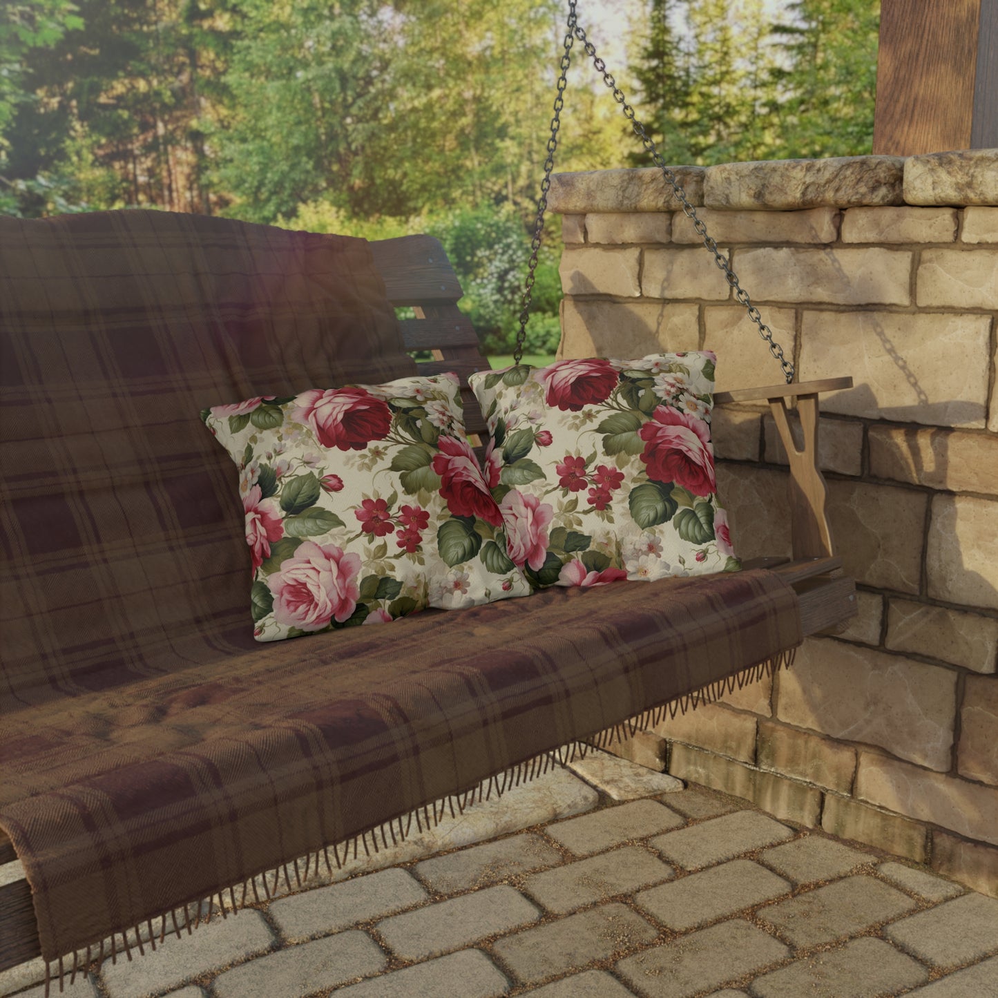 Classic Roses Outdoor Pillows