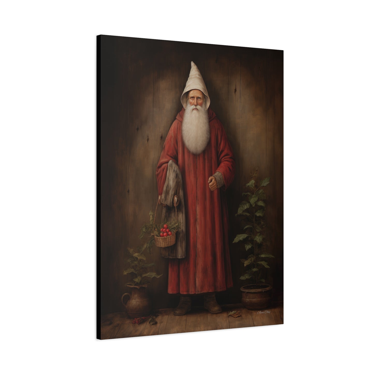 Botanical Santa Matte Canvas, Stretched, 1.25"