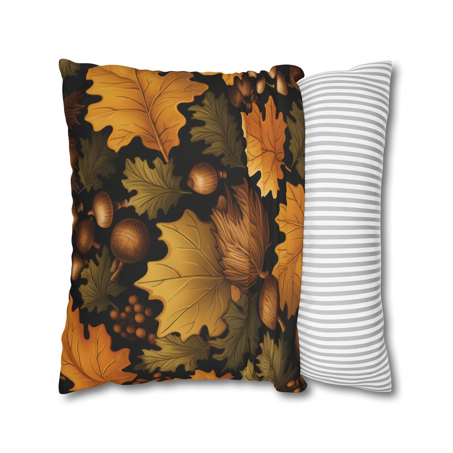 Fall Foliage Square Poly Canvas Pillowcase