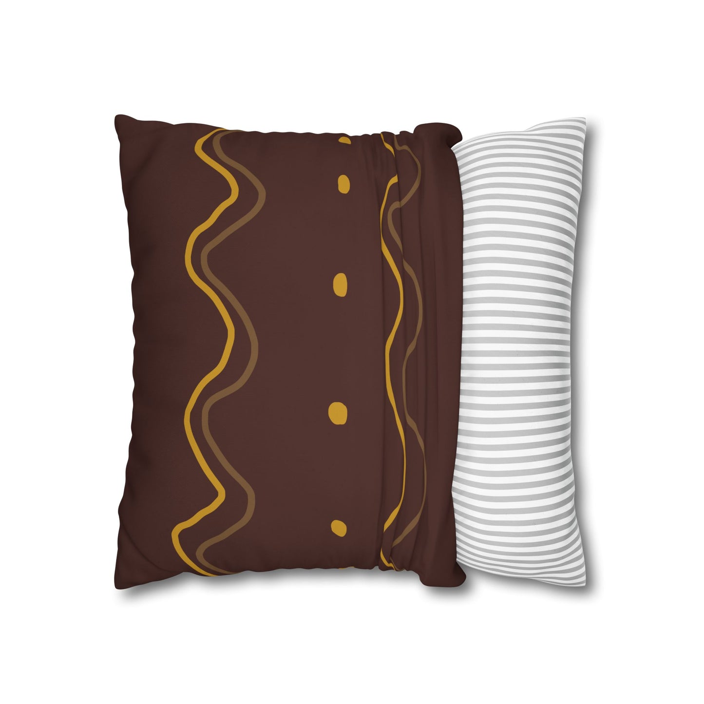 Redware Squiggles Square Poly Canvas Pillowcase