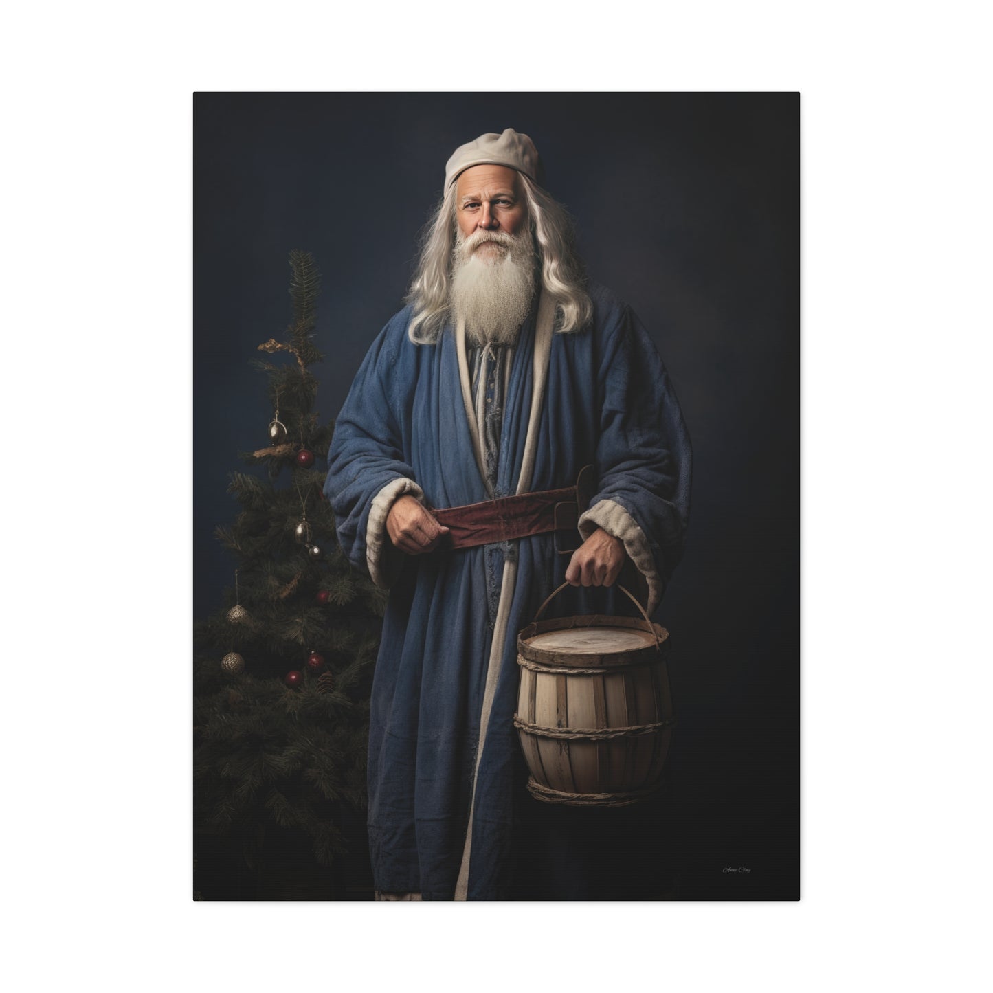 Colonial Everyday Santa Matte Canvas, Stretched, 1.25"