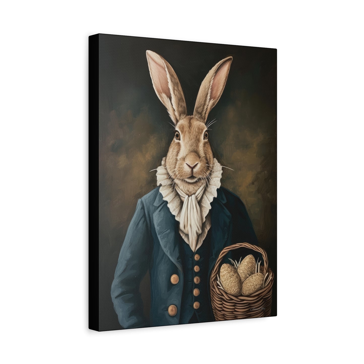 Whimsical Rabbit Canvas Art - Easter Decor - Anne Clay