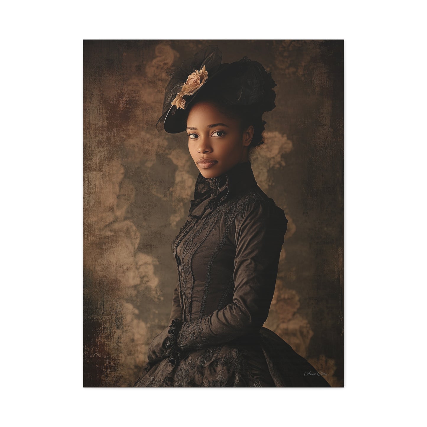 Virtue Elegant Vintage Canvas Art Print - Timeless Portrait Decor