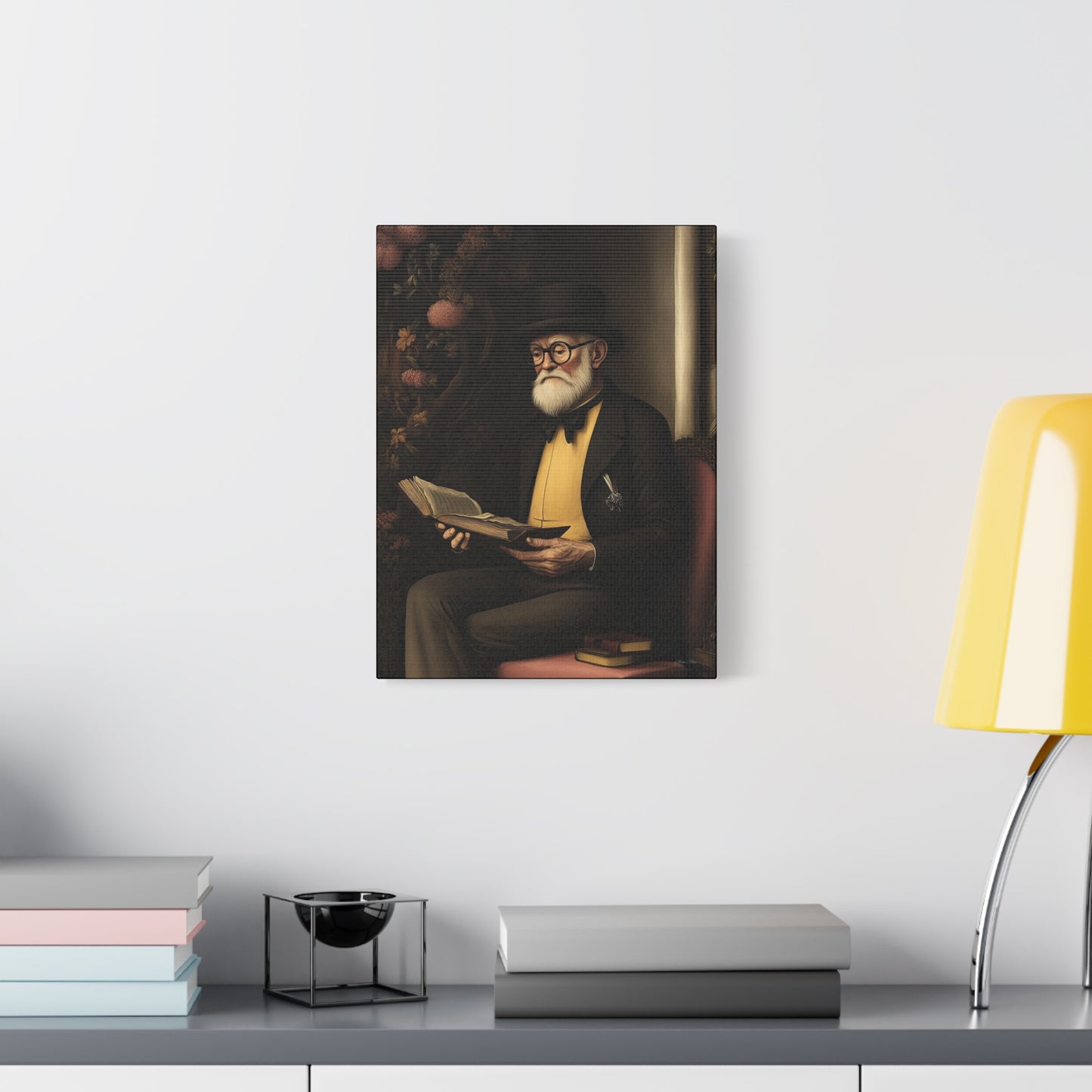 Vintage Literary Canvas Wall Art, Reading Decor, Unique Gift for Book Lovers, Home Office Wall Art, Cozy Vibe Decor