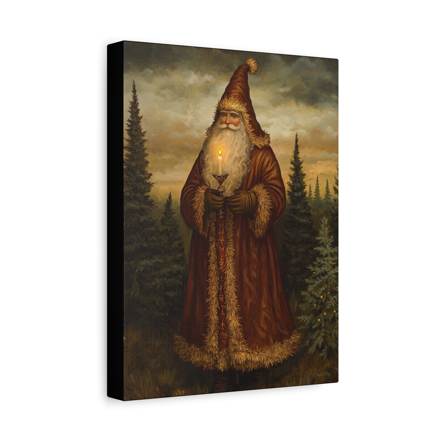 WS Fantasy Santa Matte Canvas, Stretched, 1.25"