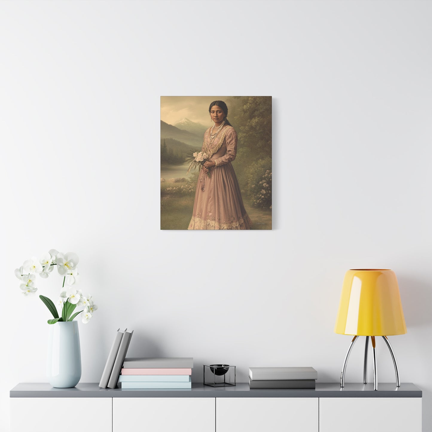 Artistic Stretched Canvas Print: Vintage Portrait, Home Decor, Wall Art, Gift for Art Lovers, Boho Decoration, Unique Gift
