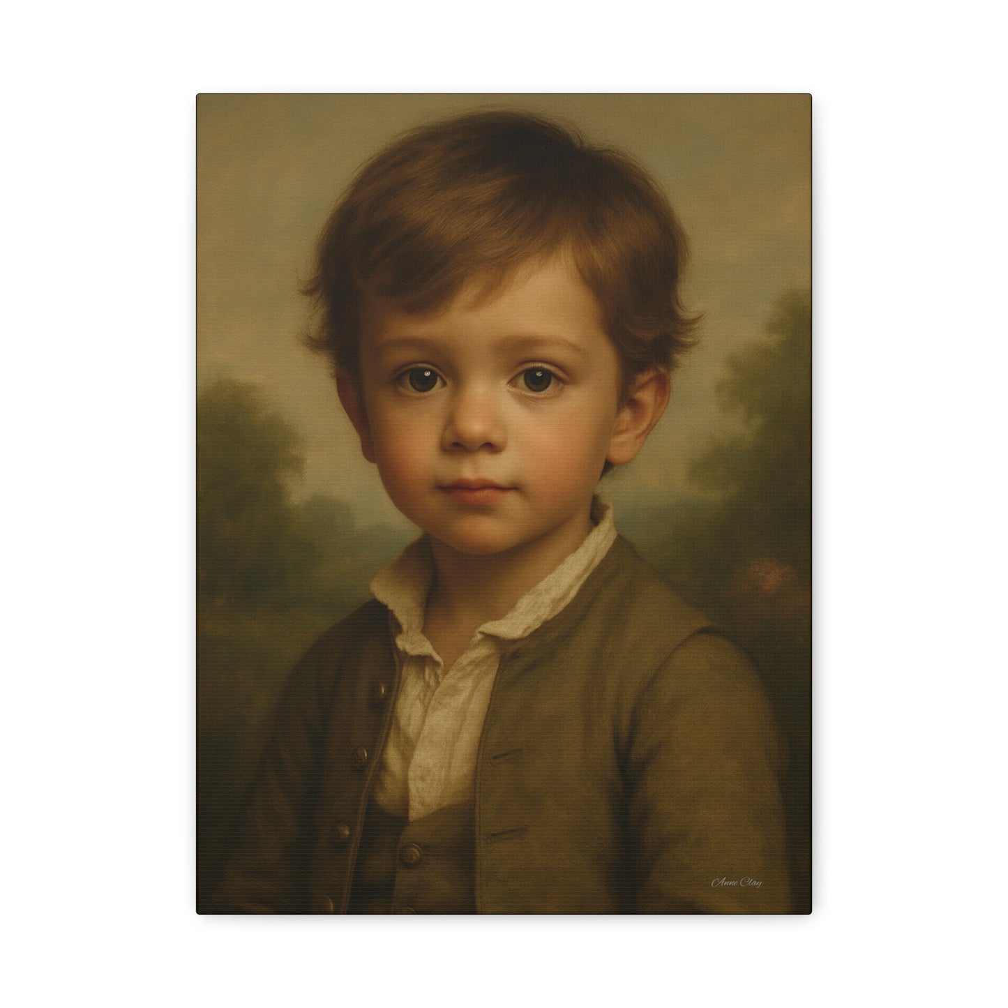 Vintage Child Portrait Canvas Print, Charming Artwork, Home Decor, Gift for Parents, Nursery Wall Art, Classic Style