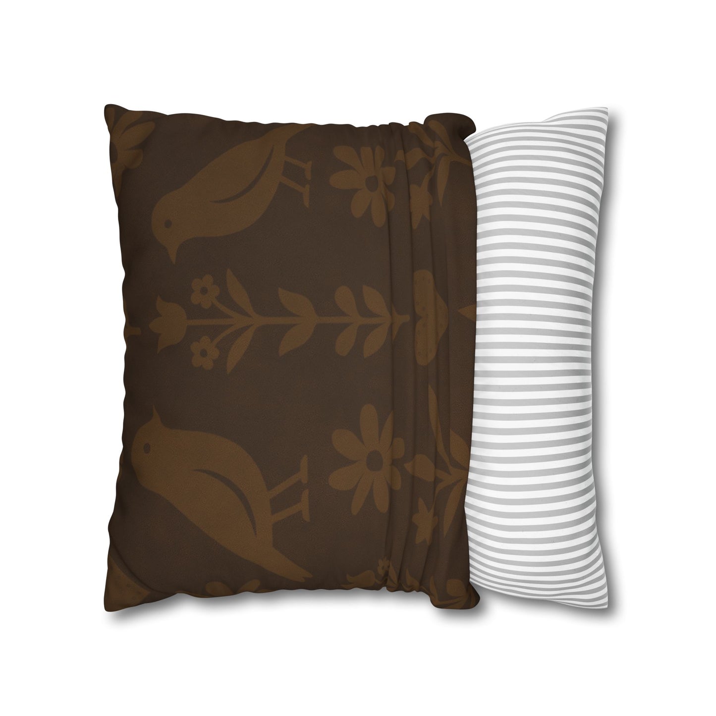 Bohemian Bird Pattern Pillowcase - Cozy Home Decor, Vintage Accent, Gift for Bird Lovers, Rustic Living Room, Nature Inspired