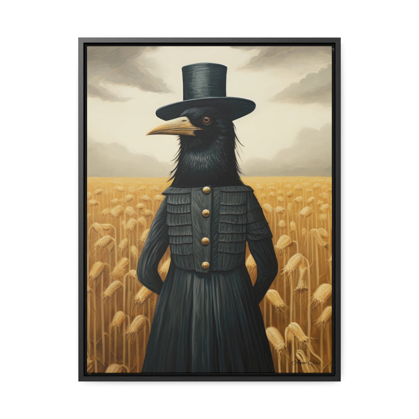 Framed Proper Crow Gallery Canvas Wraps, Vertical Frame