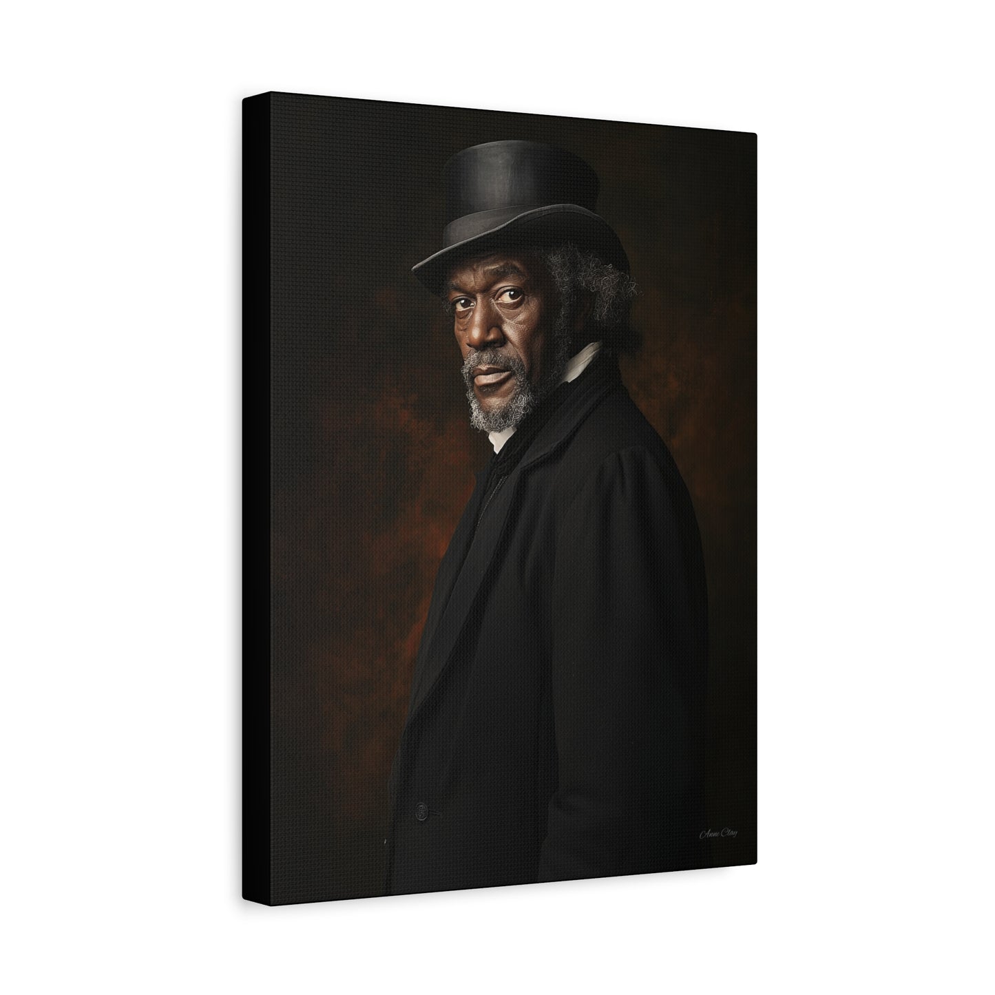 Frederick Elegant Stretched Canvas Art - Iconic Portrait on Matte Finish