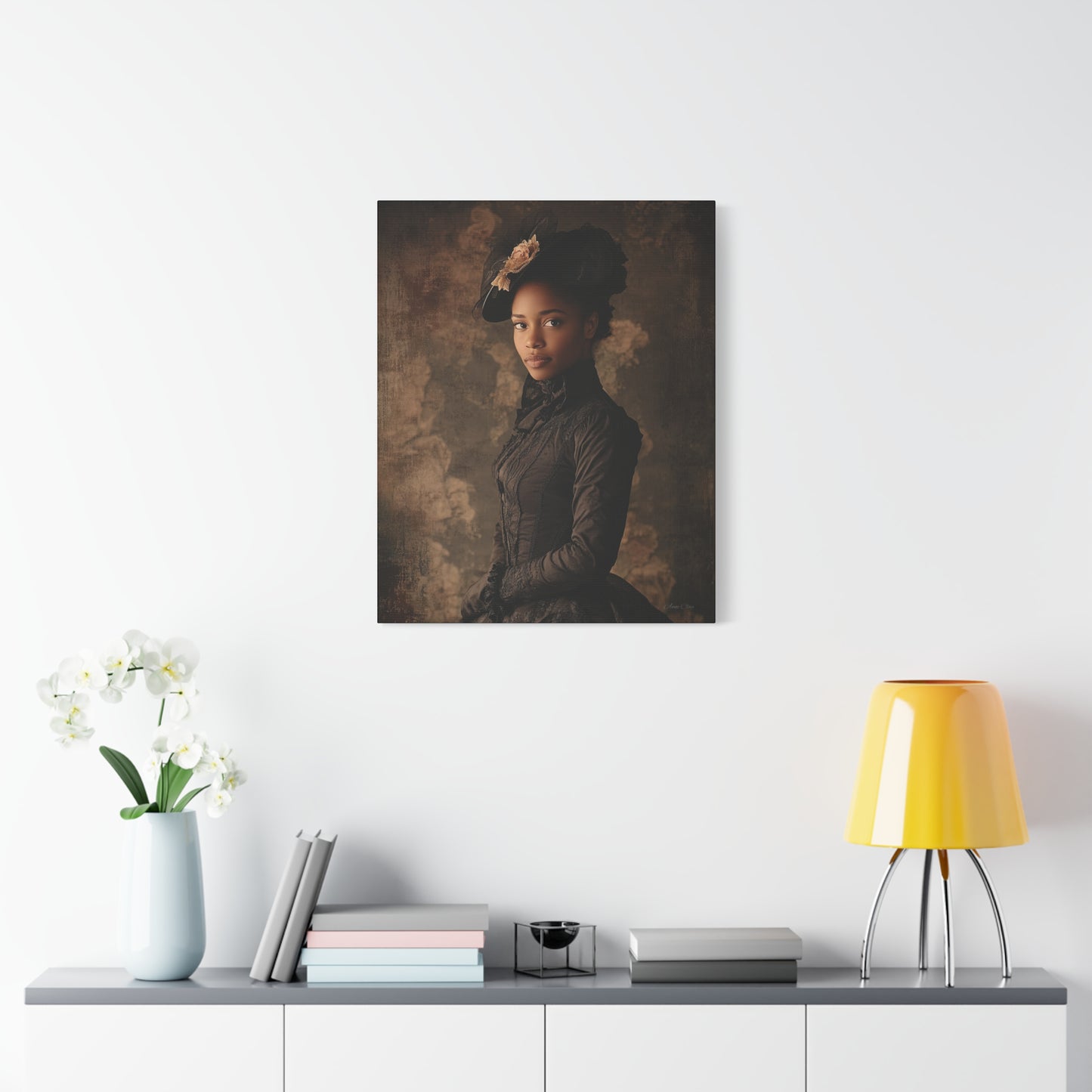 Virtue Elegant Vintage Canvas Art Print - Timeless Portrait Decor