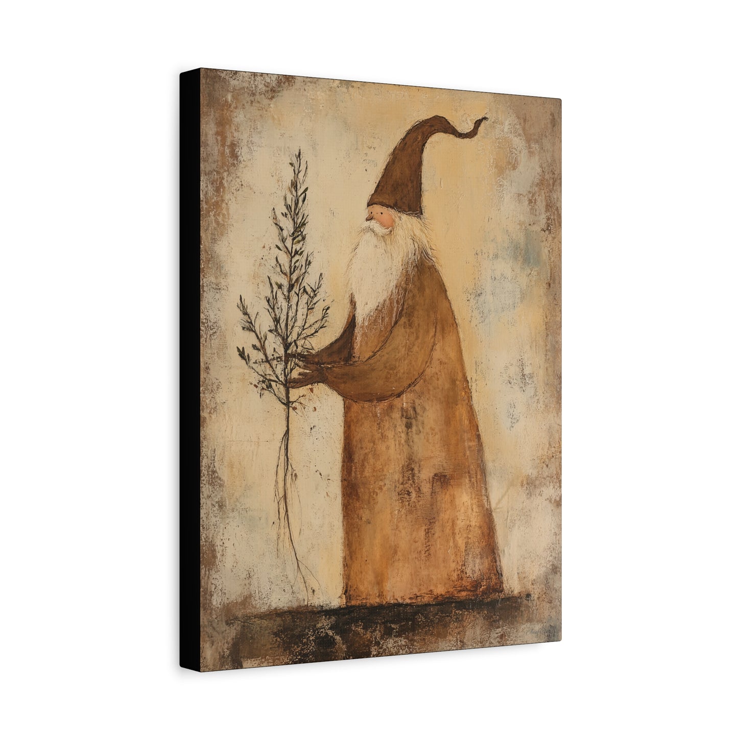 Grungy Earth Santa Matte Canvas, Stretched, 1.25"