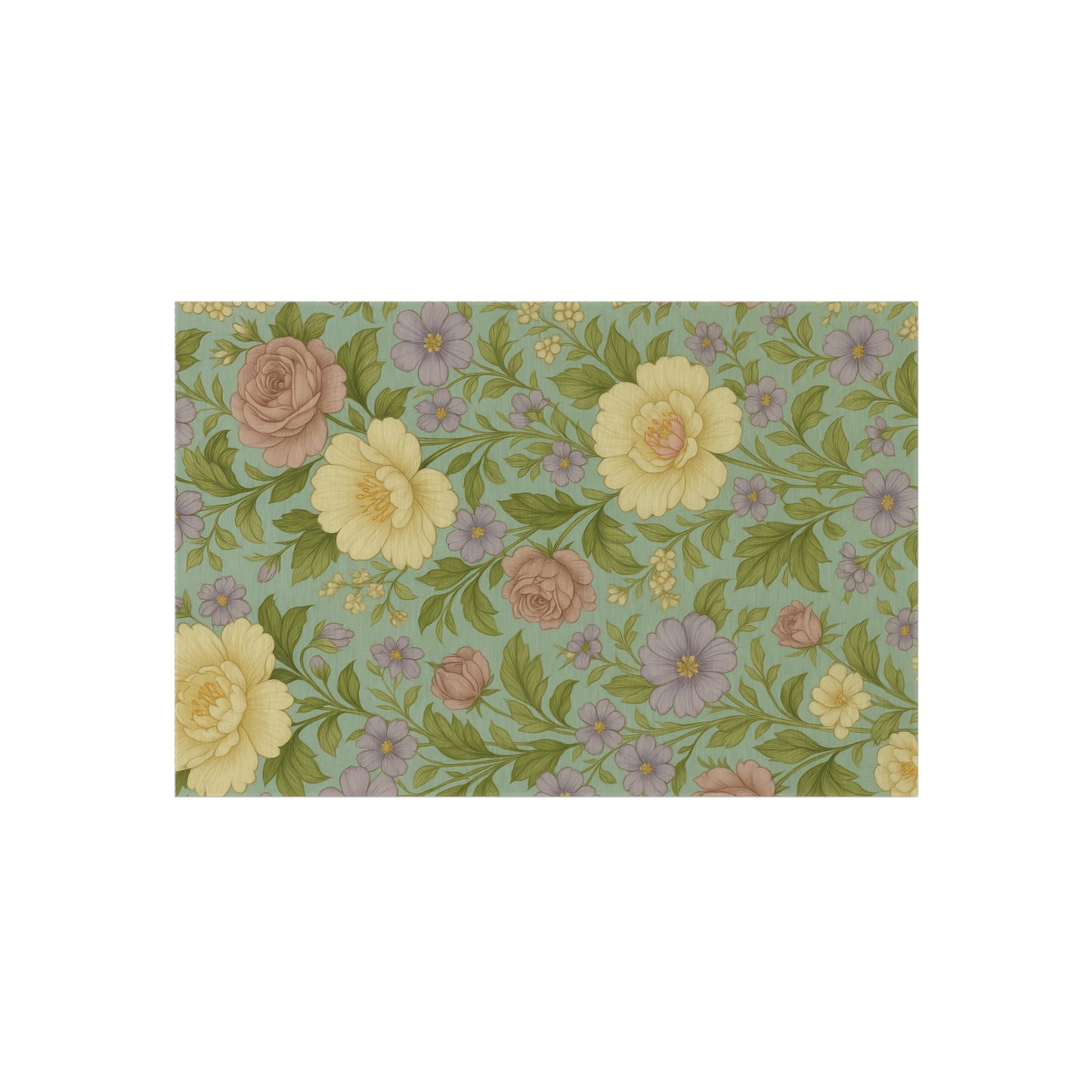 Floral Outdoor Rug - Decorative Area Mat for Patios, Entryways, or Gardens - Perfect Gift for Home Decor Lovers