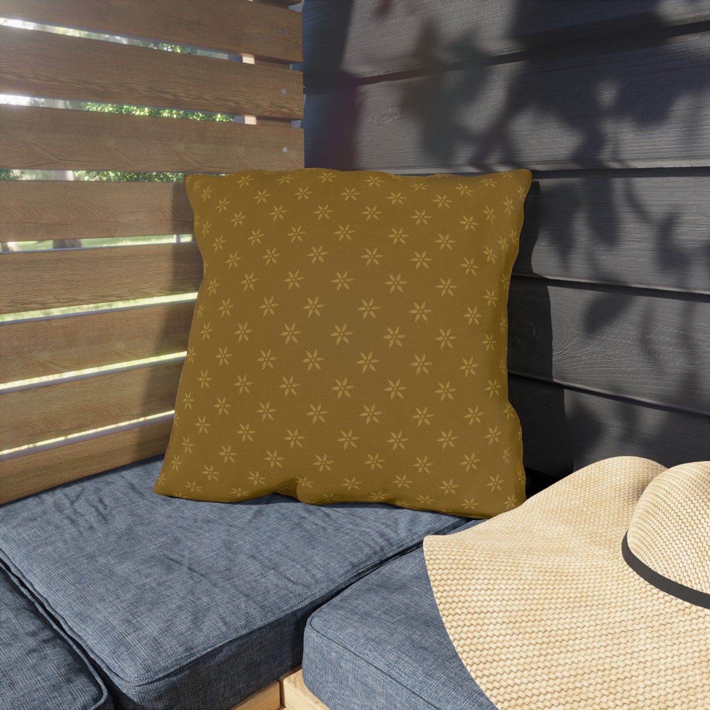 Bohemian Peace Outdoor Pillow - Floral Design for Relaxing Spaces