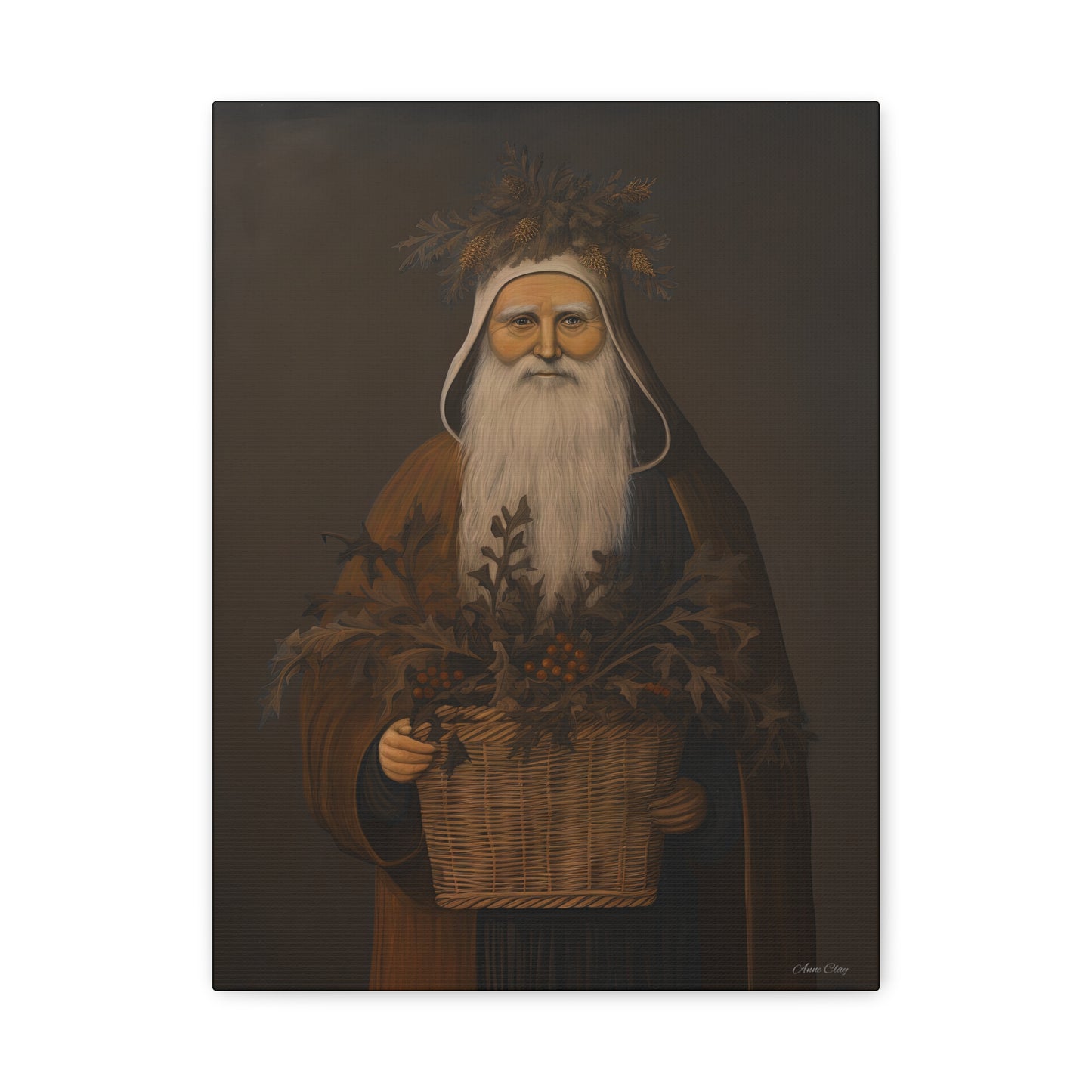 Muted Colonial Santa Matte Canvas, Stretched, 1.25"