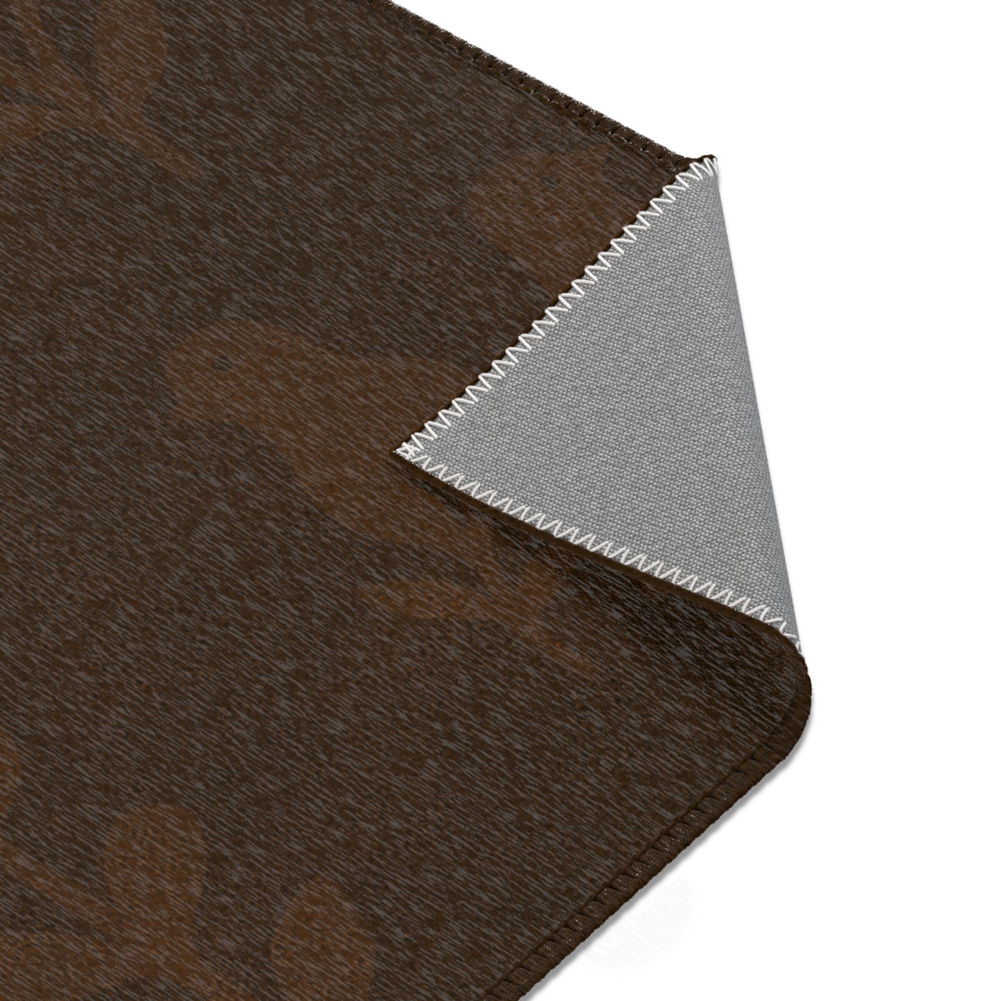 Brown Floral Area Rug, Cozy Living Room Decor, Boho Style Mat, Kitchen Runner, Indoor Soft Flooring