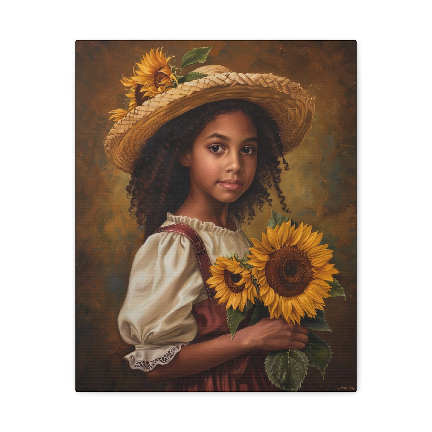 Suzie Sunflower Matte Canvas, Stretched, 1.25"