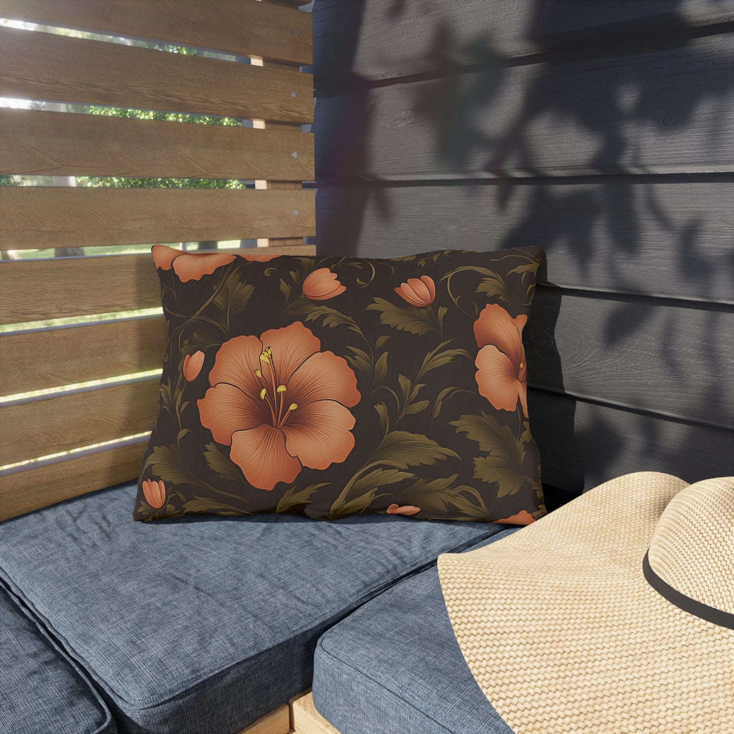 Floral Outdoor Pillow | Tropical Decor, Patio Cushion, Garden Pillow, Hibiscus Throw Pillows, Summer Home Decor