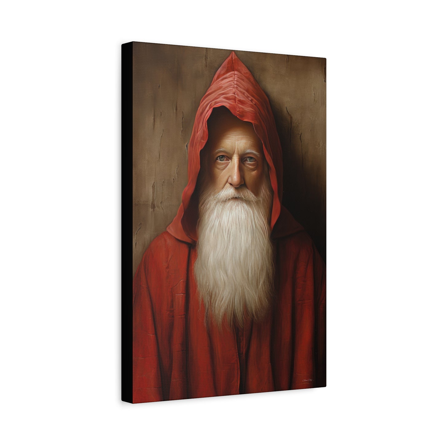 WS Mysterious Santa Matte Canvas, Stretched, 1.25"