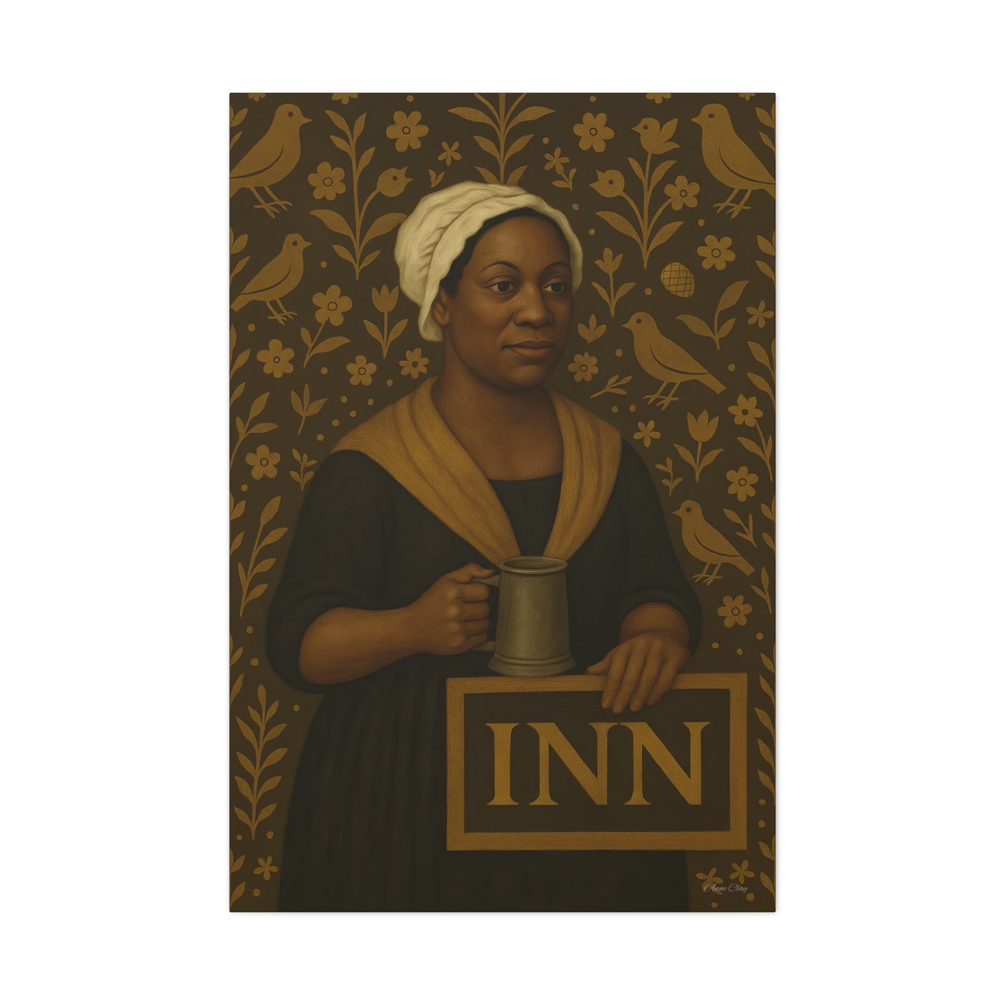 Innkeepers Welcome Primitive Folk Portrait