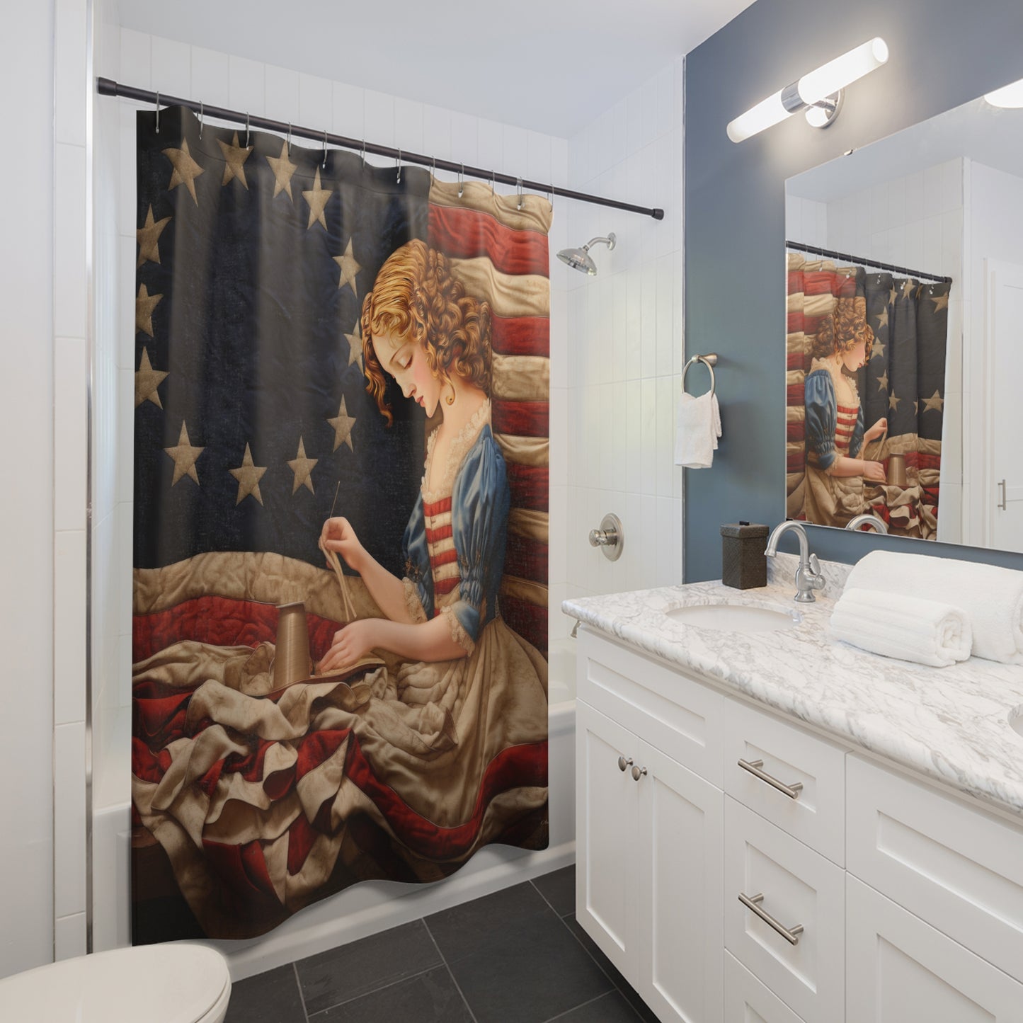 Needle Stitch Betsy Shower Curtains