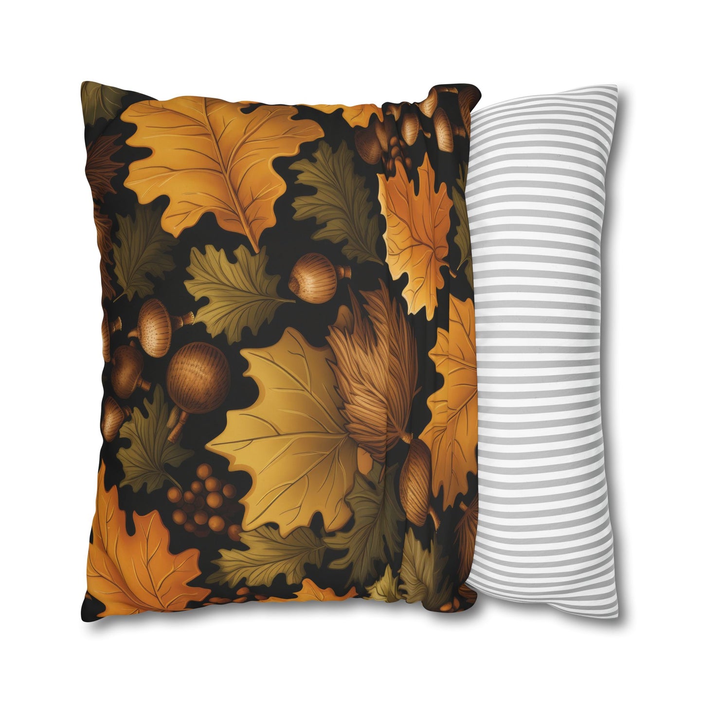 Fall Foliage Square Poly Canvas Pillowcase
